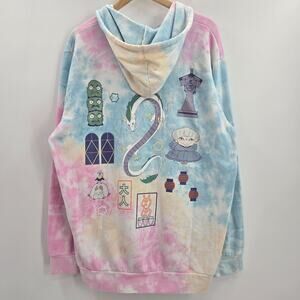 Studio Ghibli Spirited Away Icons Vintage Y2K 2001 BoxLunch Tie-Dye Hoodie 2X